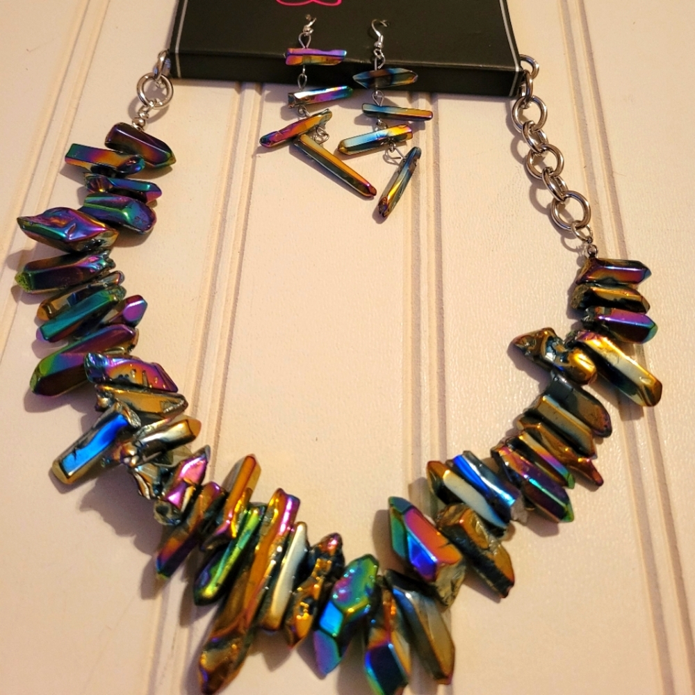 Oil Spill Iridescent Necklace